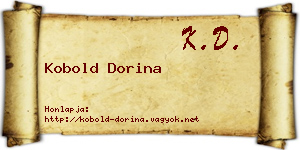 Kobold Dorina névjegykártya